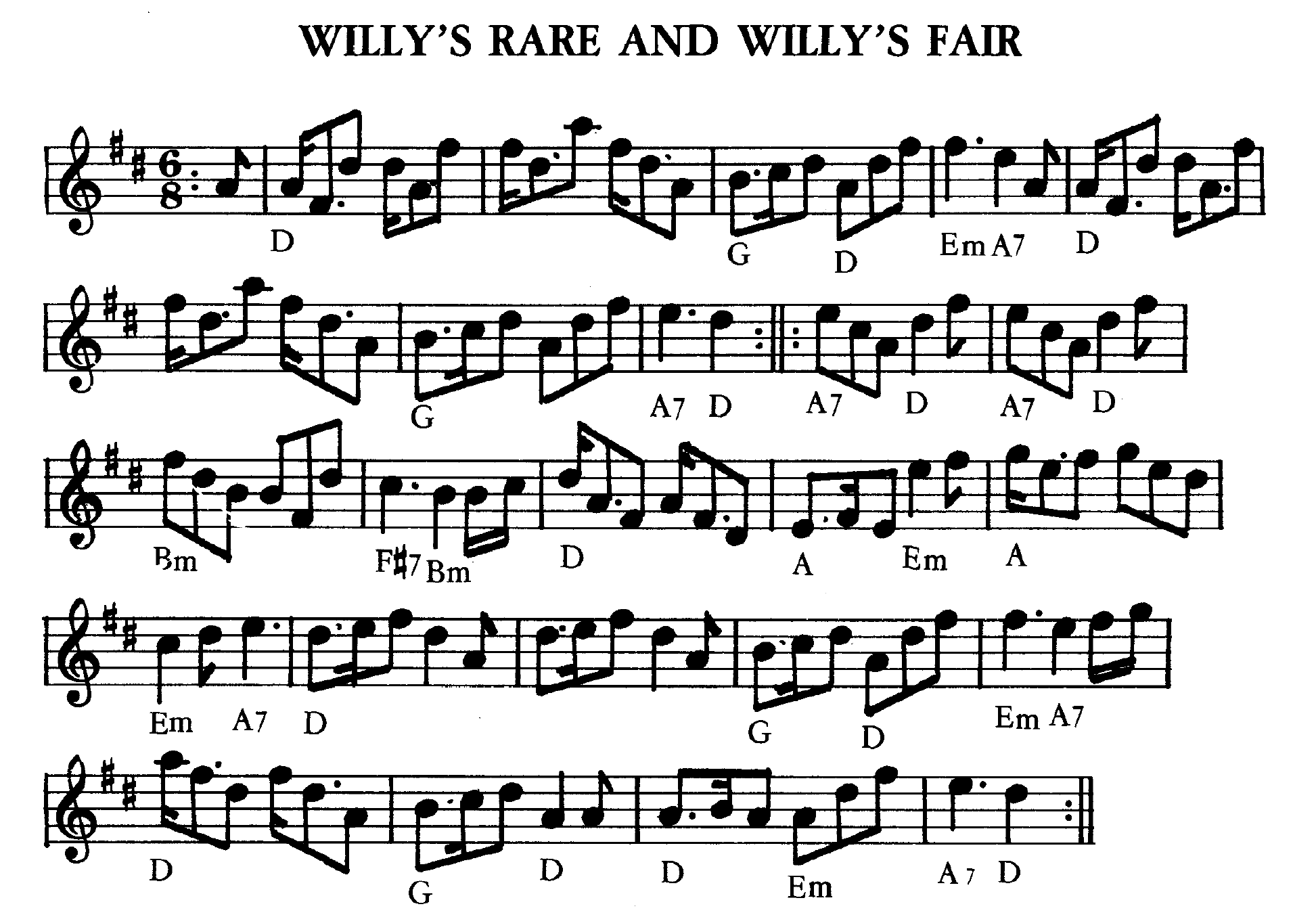 Willy's Rare And Willy's Fair (music)